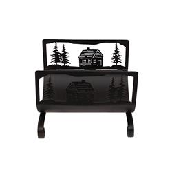 Picture of Coast Lamp Manufacturing WH11 KD Cabin Scene Wood Holder