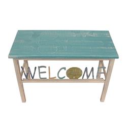 Picture of Coast Lamp Manufacturer 17-BA4A 24 in. Multi Shell Top Welcome Bench with Sand Dollar Accent