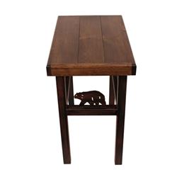 Picture of Coast Lamp Manufacturer 17-RA1A Rectangluar End Table with Bear & Feather Tree Accent