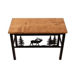 Picture of Coast Lamp Manufacturer 17-RA4D 24 in. Iron Elk Scene Bench