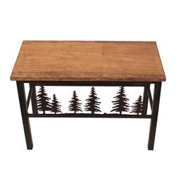 Picture of Coast Lamp Manufacturer 17-RA6E 24 in. Iron Feather Tree Scene Bench