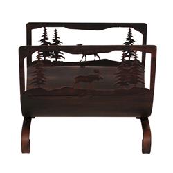 Picture of Coast Lamp Manufacturer 17-RA40C Moose Scene Wood Holder