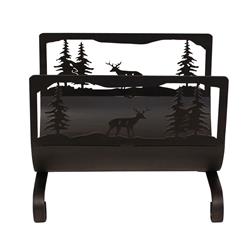 Picture of Coast Lamp Manufacturer 17-RA41A Deer Scene Wood Holder