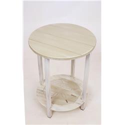 Picture of Coast Lamp RDET-58 CT-SL 17 in. Round Iron End Table With Sand Dollar Shelf & Sisal Top