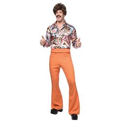 Picture of Costume Culture by Franco 49798-XL 70s Disco Dude Mens Rust Halloween Costume&#44; Extra Large
