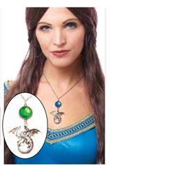 Picture of Costume Culture by Franco 30351 Mother of Dragon Necklace with Gem Green