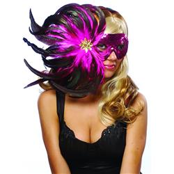 Picture of Costume Culture 33937 Feather Costume Mask&#44; Pink