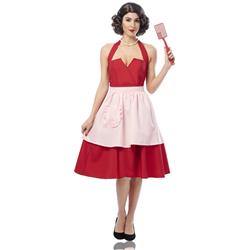 Picture of Costume Culture 48686-1 Adult Magnificent Mrs Maisel Pinup Dress Halloween Costume, Red - Small