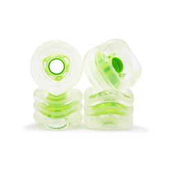 Picture of Shark Wheel 1001S60MMS78ACG 60mm 78A Clear with Green Hub California Roll Skateboard Wheels - Set of 4