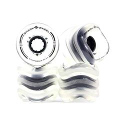 Picture of Shark Wheel 1001S60MMS78ACBL 60mm 78A Clear with Black Hub California Roll Skateboard Wheel - Set of 4