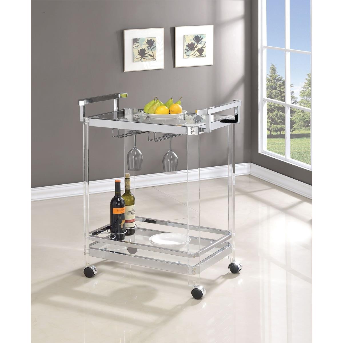 Picture of Coaster 902589 Glass Serving Cart - Clear
