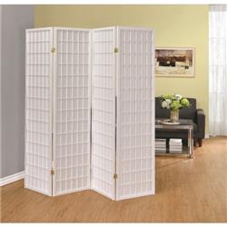 Picture of Coaster 902626 Folding Screens Four Panel Folding Screen - White