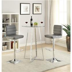 Picture of Coaster 100026 Bar Units & Glass Bar Table with Chrome Base