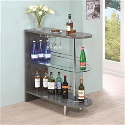 Picture of Coaster 101073 Bar Units Contemporary Bar Table&#44; Glossy Gray