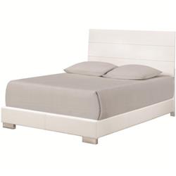 203501KW-S5 Felicity California King Size Bed with Slat Styled Headboard Sets, White - 5 Piece -  Coaster