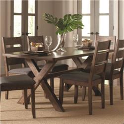 106381-S5 Alston Rustic Trestle Dining Table with 4 Chair - 5 Piece -  Coaster