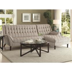Picture of Coaster 500413 Contemporary Sectional with Button Tufted Cushions - Gray