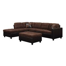 Picture of Coaster 505655 Fabric Sectional with Casual & Contemporary Style - Chocolate