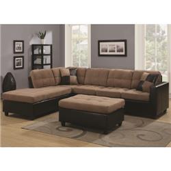 Picture of Coaster 505675 Reversible Sectional with Casual & Contemporary Style - Tan