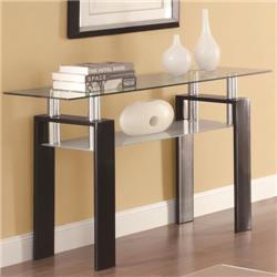 Picture of Coaster 702289 Tempered Glass Sofa Table - Black