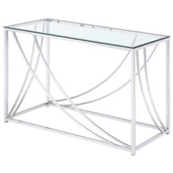 Picture of Coaster 720499 Modern Glass Top Sofa Table - Chrome