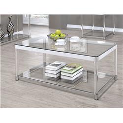 Picture of Coaster 720749 Sofa Table - Chrome & Clear Acrylic