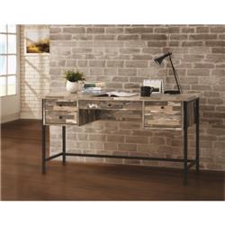 Picture of Coaster 801235 Writing Desk with Drawers - Salvaged Cabin & Black