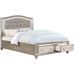 Coaster Furniture 204180KE-S5 5 Piece Eastern King Size Bedroom Set, Metallic Platinum -  Cioaster Co of America