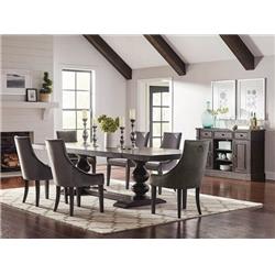 Picture of Coaster Furniture 121231-S8G Phelps Dining Set&#44; Antique Noir & Grey - 8 Piece