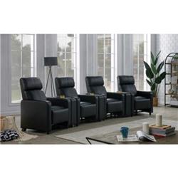Picture of Coaster Furniture 600181-S5B 167 x 41.25 x 35 in. Home Theater Seating, Black - 7 Piece