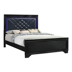 Picture of Coaster Furniture 223571KW-S4 4 Piece California King Size Bedroom Set&#44; Black & Midnight Star