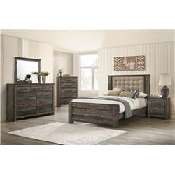 Picture of Coaster Furniture 223481Q-S4 Ridgedale Bedroom Set&#44; Weathered Dark Brown & Latte - Queen Size - 4 Piece