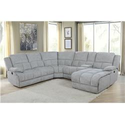Picture of Coaster Furniture 602560 Motion Sectional Sofa&#44; Grey - 6 Piece