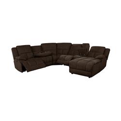 Picture of Coaster Furniture 602570 Belize Pillow Top Arm Motion Sectional&#44; Brown - 6 Piece