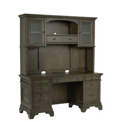 Picture of Coaster Furniture 881283 66 x 24 x 78.25 in. Hartshill Credenza with Hutch, Burnished Oak