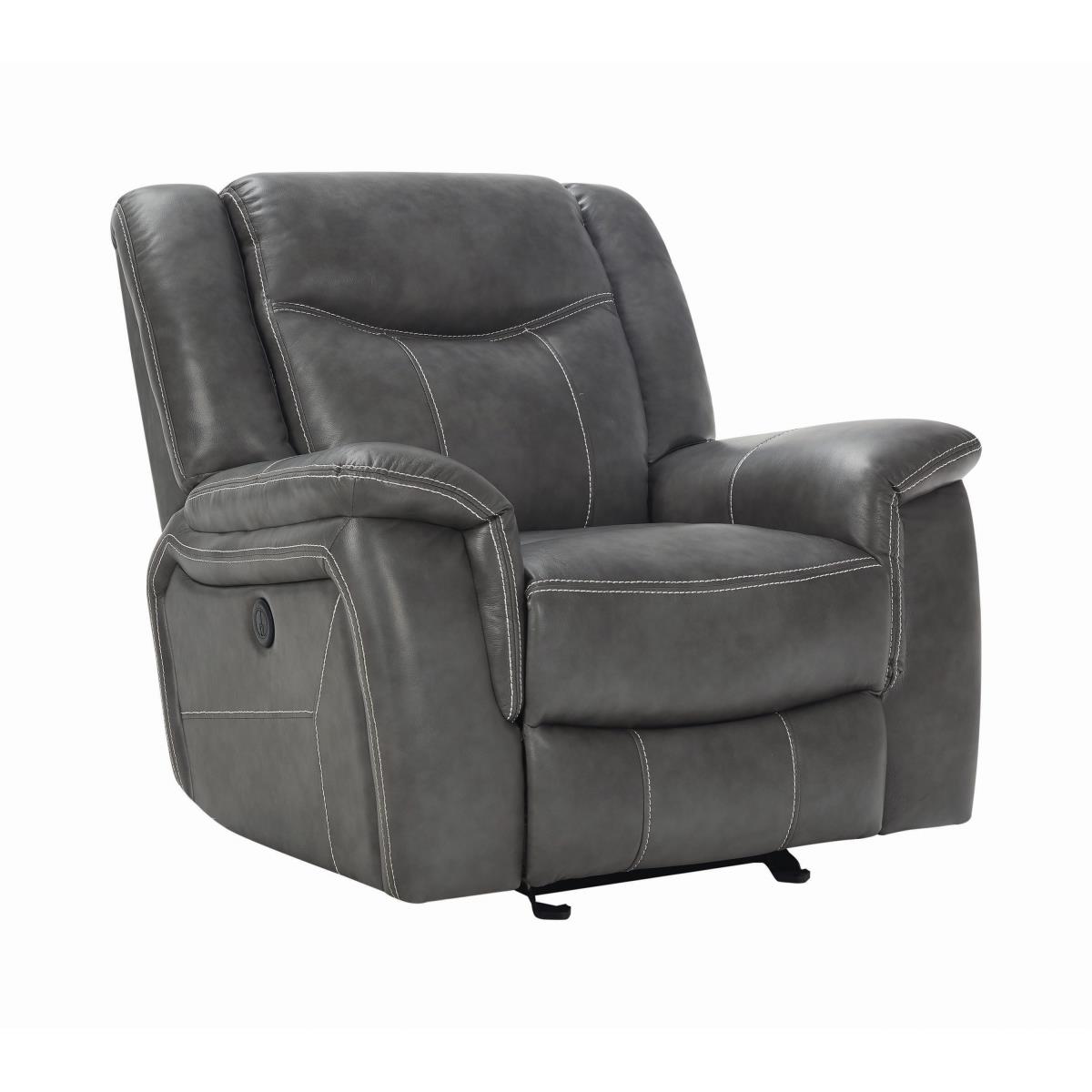 Picture of Coaster Furniture 650356 42 x 41 x 40 in. Conrad Upholstered Motion Glider Recliner&#44; Grey