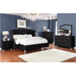 Picture of Coaster Furniture 206101KE-S4 66 x 88.5 in. Deanna Eastern King Bedroom Set&#44; Black - 4 Piece