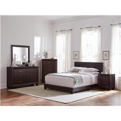 Picture of Coaster Furniture 300762KE-S5 45.75 x 80 x 86.25 in. King Bedroom Set&#44; Brown Leatherette - 5 Piece