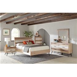 Picture of Coaster Furniture 215761Q-S5 Carbon Loft Verdun Queen Bedroom Set&#44; Rough Sawn Multi - 5 Piece