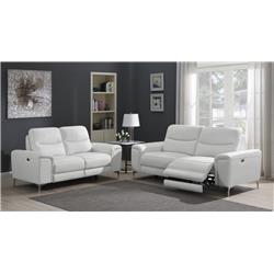 Picture of Coaster Furniture 603394P-S2 2 Piece Largo Upholstered Power Living Room Set&#44; White