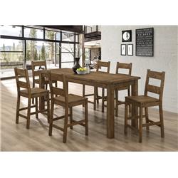 Coaster Furniture 192028-S5 Coleman Counter Height Dining Set, Rustic Golden Brown - Table Plus 4 Chairs - 5 Piece -  Cioaster Co of America
