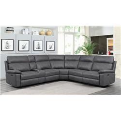 Picture of Coaster Furniture 603270PP 41.25 x 130.5 x 118.5 in. Power Sectional Sofa&#44; Grey - 6 Piece