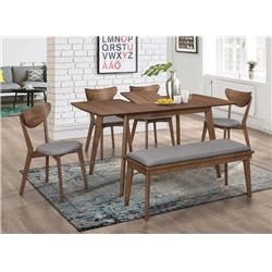 Coaster Furniture 108080-S6 Table 4 Chair & Bench Set - 6 Piece -  Cioaster Co of America