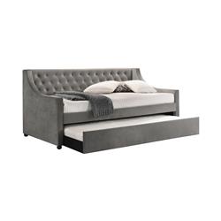 Coaster Furniture 305883 Upholstered Daybed with Trundle, Silver - Twin Size -  Cioaster Co of America