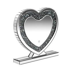 Picture of Coaster Furniture 961528 20 x 4.25 x 20.25 in. Heart Shape Table Mirror, Silver