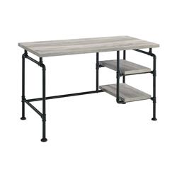 Picture of Coaster Furniture 803701 47.25 x 23.5 x 30 in. Delray 2-Tier Open Shelving Writing Desk&#44; Grey Driftwood & Black