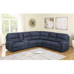 Picture of Coaster Furniture 608990 Motion Sectional Sofa&#44; Blue - 6 Piece