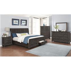 Picture of Coaster Furniture 222880KE-S4 54.25 x 79.5 in. Atascadero Bedroom Set&#44; Weathered Carbon - 4 Piece