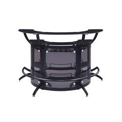 Picture of Coaster Furniture 182135-S3 Wine Rack Bar Unit&#44; Smoked & Black - Set of 3