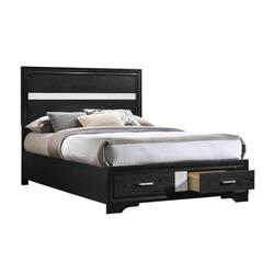 Coaster Furniture 206361F Miranda Bed with Storage, Black - Full Size -  Cioaster Co of America